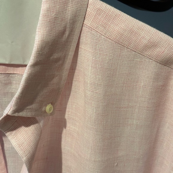 Banana Republic Men’s Linen Button Down- Pink - Picture 3 of 5